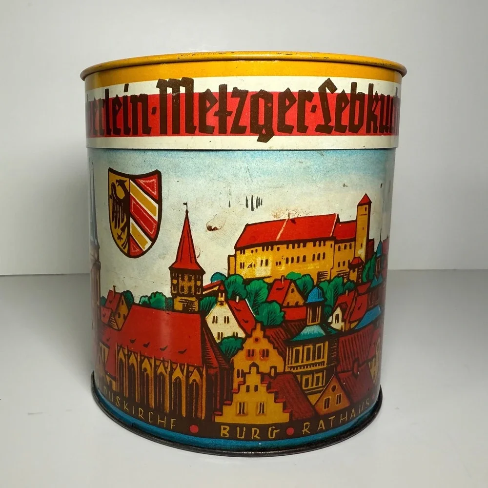 Vintage Haeberlein-Metzger Nurnberger Lebkuchen Tin Nuremberg German City Scenes